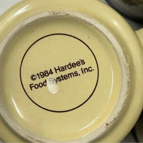 3 Vintage mmHardees Rise and Shine Coffee Mugs 1984‎ EUC - Picture 5 of 8